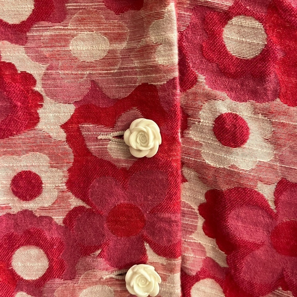 CR~VINTAGE~PINK BLAZER~FITTED~FLORAL~8 - Picture 6 of 11